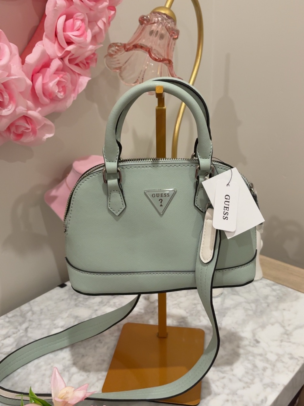 GUESS Mint Dome Satchel Handbag
